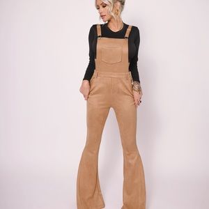 Suede overalls